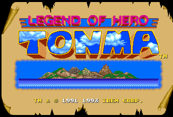 Legend of Hero Tonma Title Screen